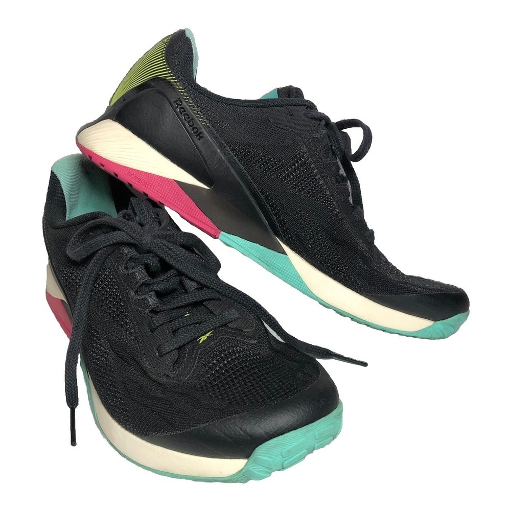 Reebok Nano X1 Mens Training Shoes Black Aqua Pink Size 10.5 H03049